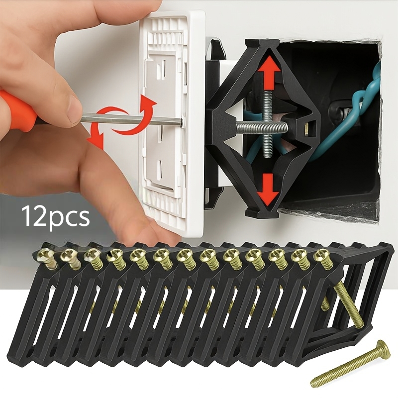 TEMU 12pz/8pz/4pz Strumento di Riparazione per Interruttori e Prese a Muro Tipo 86, di Supporto per Raddrizzatore e Scatola di Giunzione