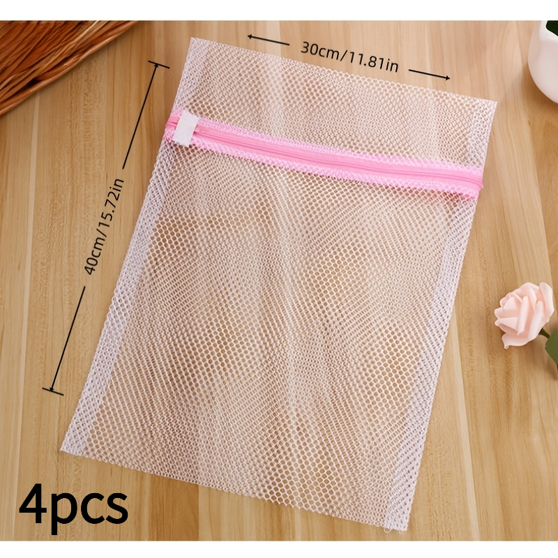 TEMU Ensemble de 2/4 sacs à linge en durable avec fermeture éclair, idéal pour vêtements délicats, lingerie et tricot, sac à linge spécifique lavable
