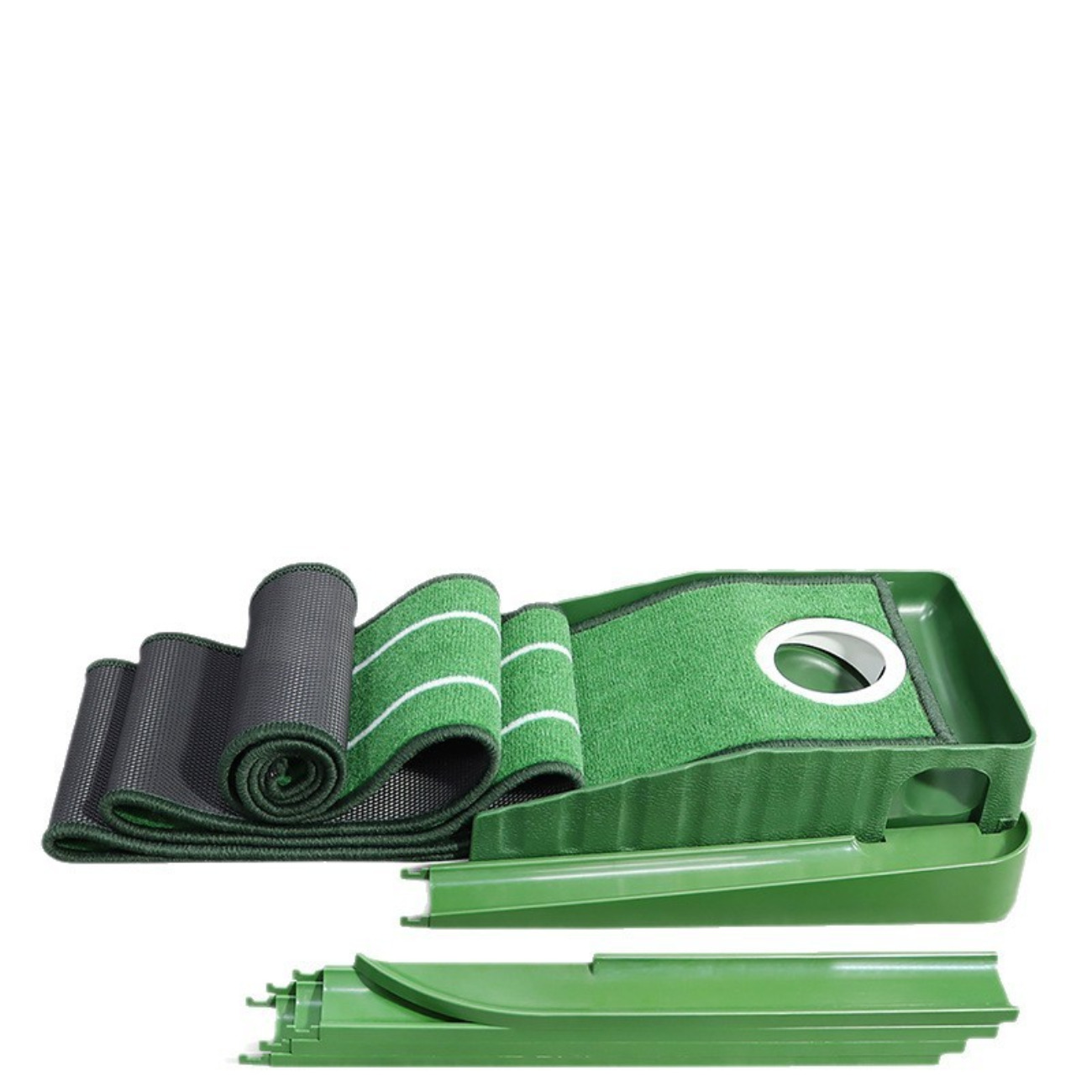 Topchances Upgraded Portable Golf Putting Practice Mat-non-directional Grass With Ball , Adjustable Cup Opening, Suitable For Indoor And Outdoor Leisure Activities.