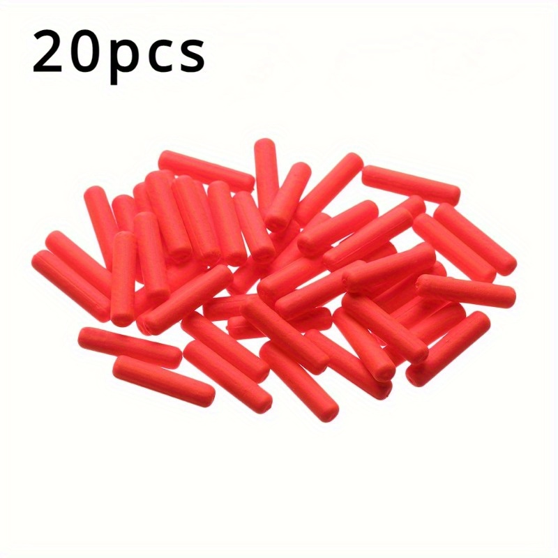 TEMU 20 stuks Lichtgewicht Lange Cilinder Schuim Drijvers, Visaccessoires