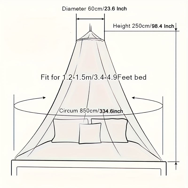 an elegant dome mosquito net with an     in   made of lightweight polyester hand wash only no electricity required durable bedroom mosquito protection design suitable for all types of rooms breathable mesh fabric Product details 2