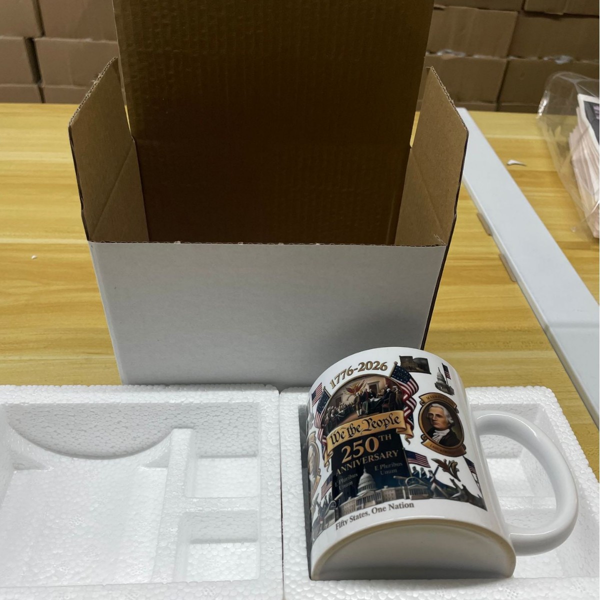 TEMU 250th Anniversary Commemorative Ceramic Mug Suitable For United States History Celebration Gift - Historical Themed Coffee Cup For, Office, Or