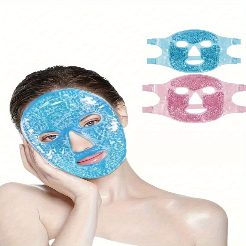 Kalt-Gel Augenmaske & Ice Roller Gesicht – Gegen Augenringe, Schwellungen & Kopfschmerzen