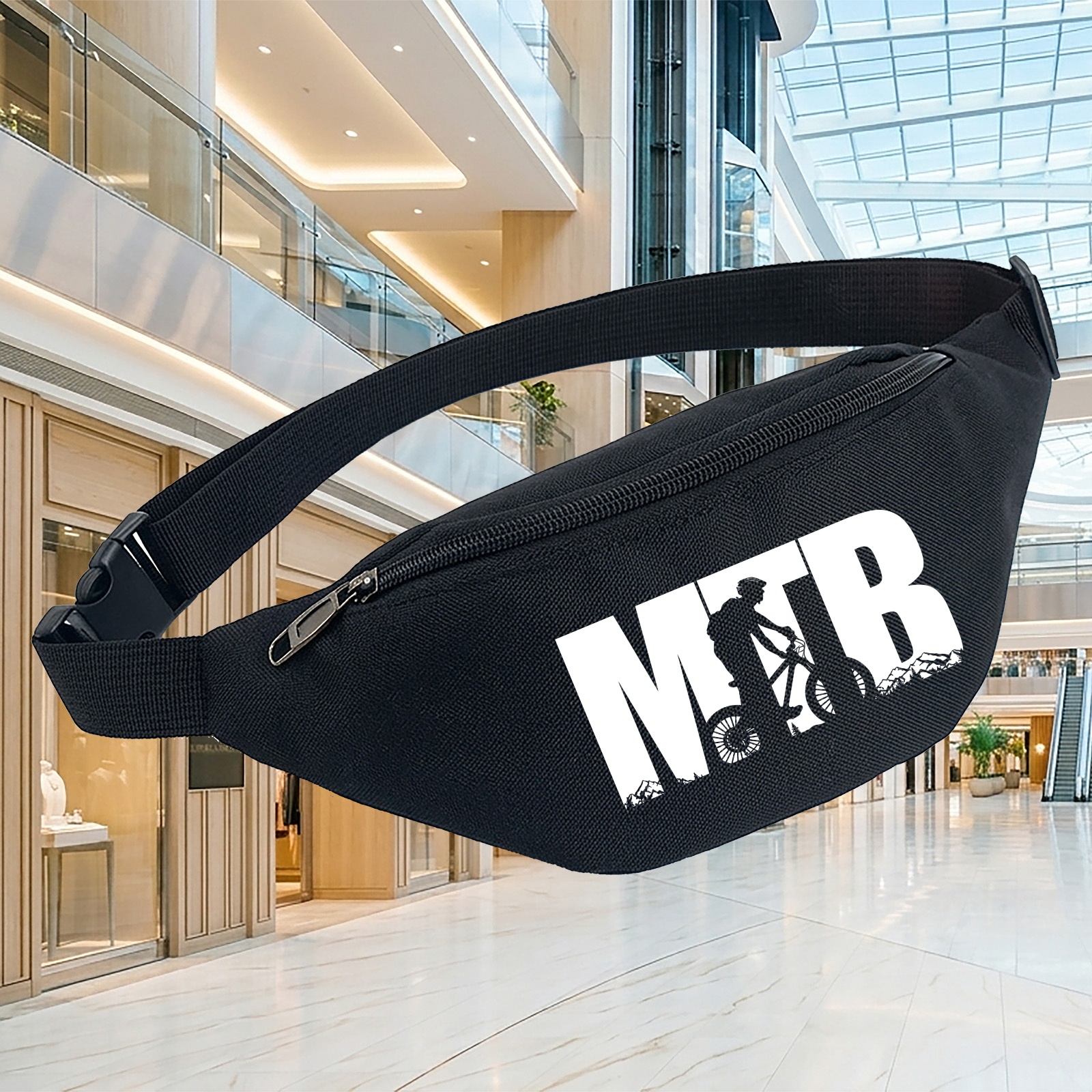TEMU Marsupio da bici da MTB traspirante ad capacit� per , ciclismo, , escursionismo, sport all', borsa portaoggetti sicura regolabile con cintura,