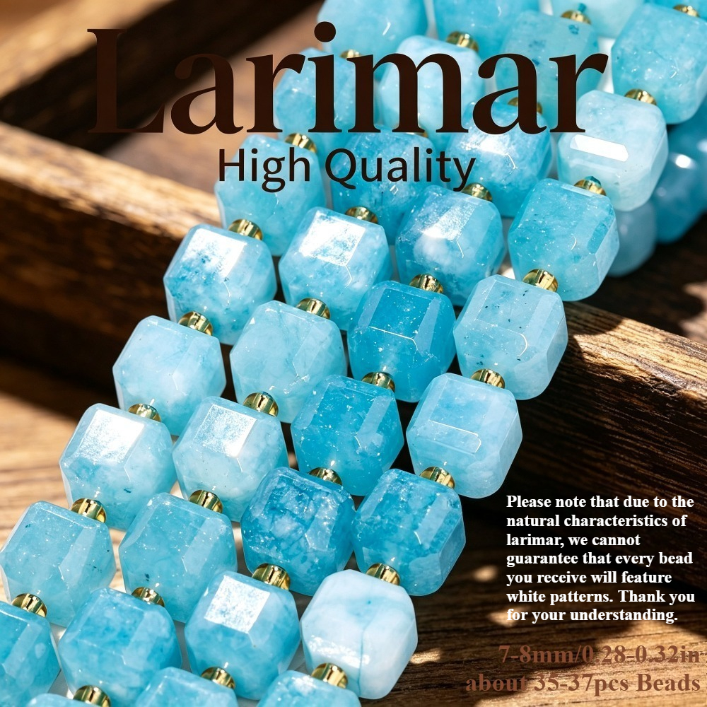 TEMU Aaa Natural Stone Cube Blue High Quality Square Loose Spacer Beads For Jewelry Making Diy Gorgeous Bracelets Necklace Earrings Accessories For