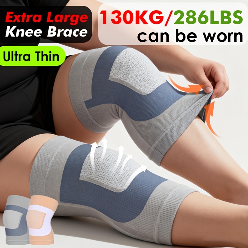 2026pro ultra thin extra large   elastic knitted compression knee brace breathable and comfortable plus size knee support unisex extra large knee support blue yellow 2100018450c14160 1261 2446 8642
