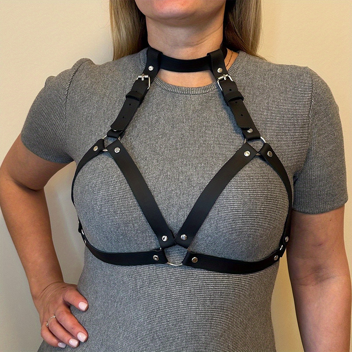 Punk Style Women'S Belt Chest Strap Tight Lacing Breast Binding Belt Couple'S Date Night Accessories