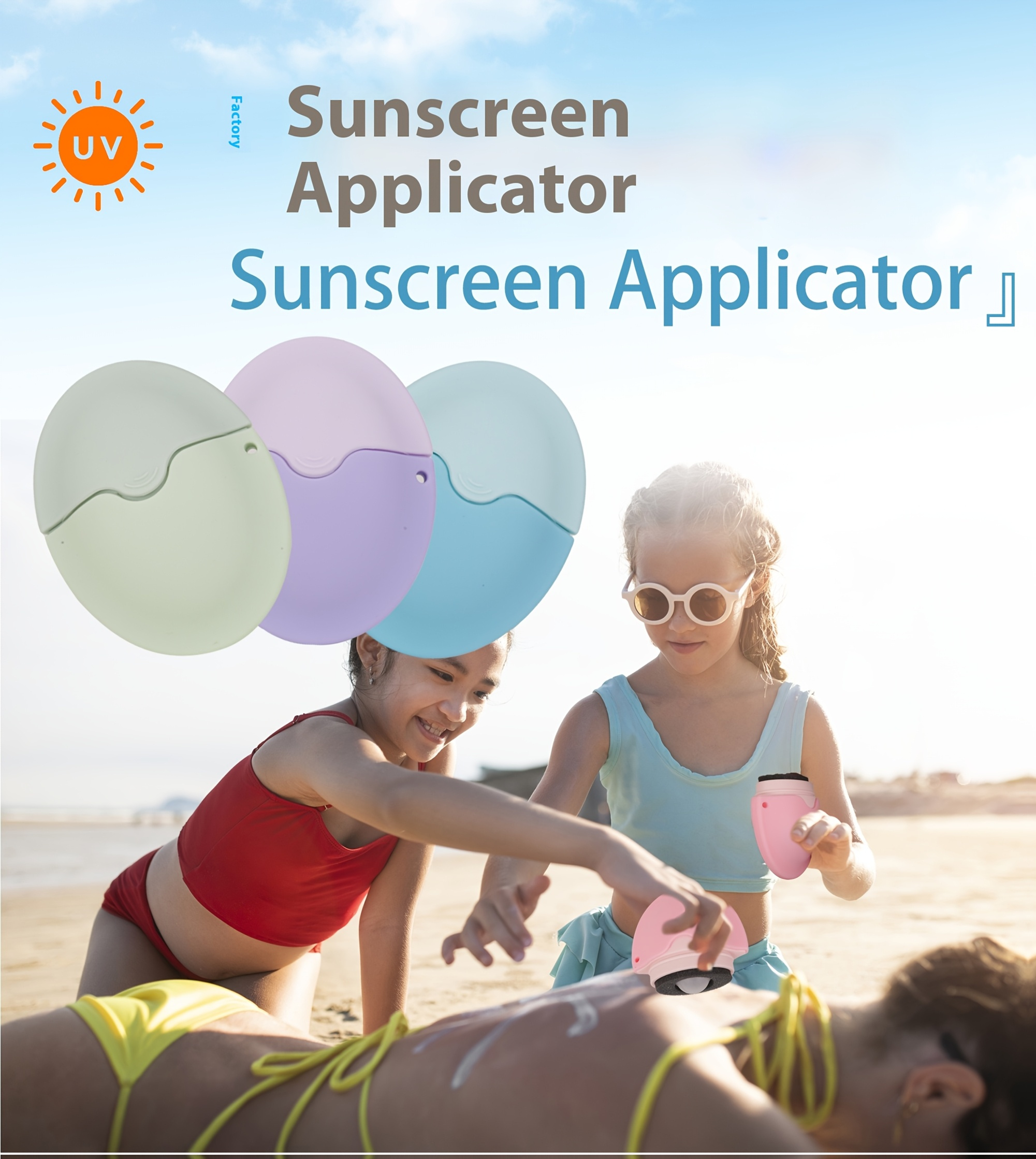 1pc sunscreen applicator with mess free application hygienic design leakproof for travel ideal for babies kids adults beach pool compatible with liquid gel sunscreen smooth application lotion dispenser protection easytouse roller hand wash only adults details 0