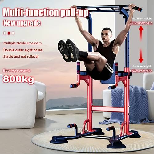 lzy 8 in 1 wall mounted pull up bar trainer heavy duty multifunctional home fitness equipment featuring pull up bars parallel bars and a durable frame suitable for lat pulldowns pull ups dip exercises and more saving