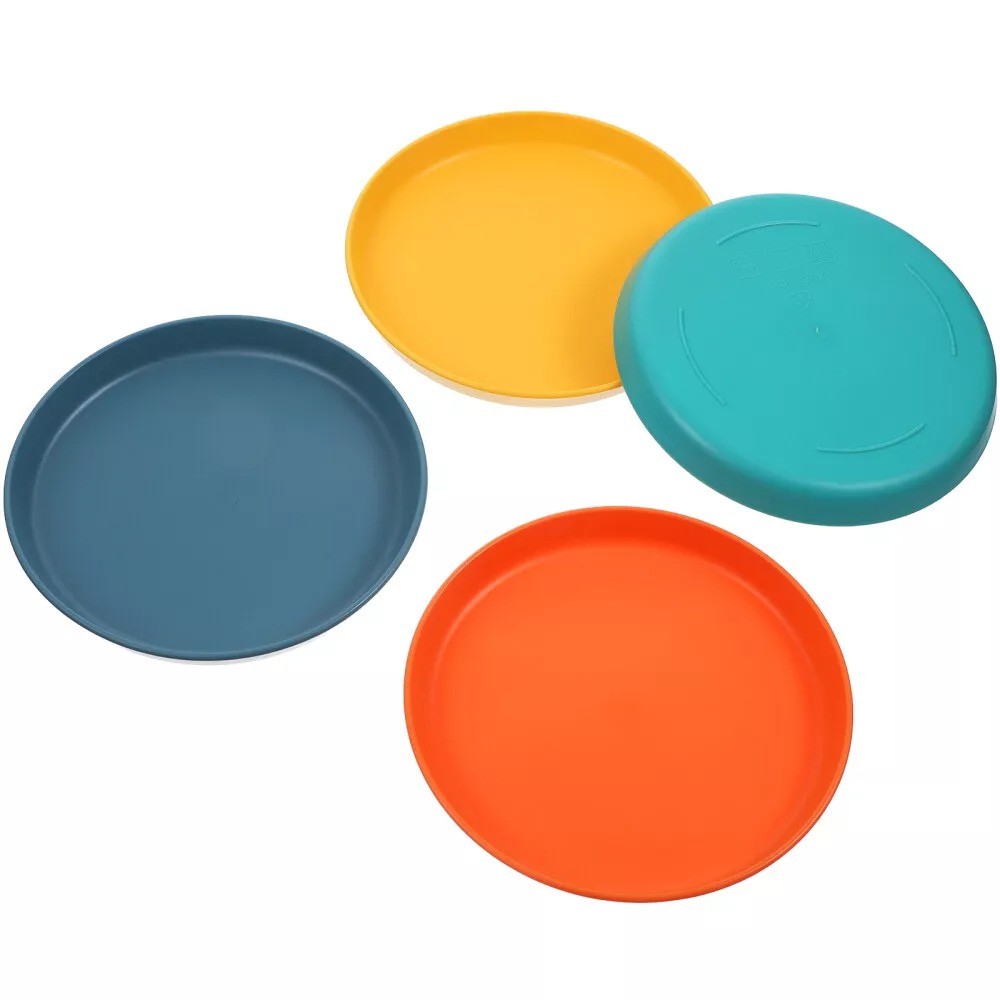 TEMU 4pcs Shallow Cat Bowl Set Wide Pet Food Dish For Cats Cat Feeding Plate