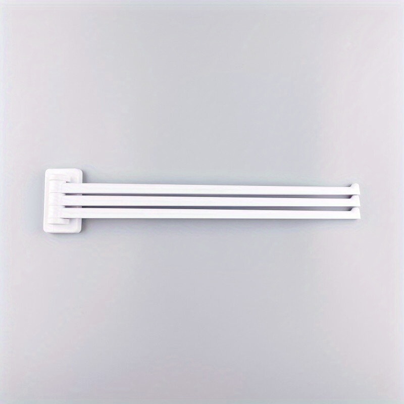 360° Rotating No-drill Multi-rod Towel Rack - Space- Wall-mounted Organizer With Durable For Towels, Socks, Underwear - Ideal For Home, Dorm, Balcony, Sleek Wall Mount, Organizer
