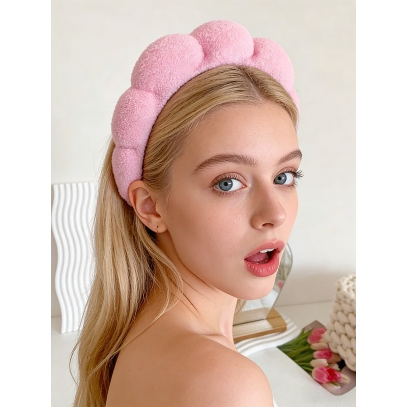 high   womens headband towel velvet headband sponge headband high   small headband for washing face fashionable new style headband for washing face and makeup cute candy colored headband for women