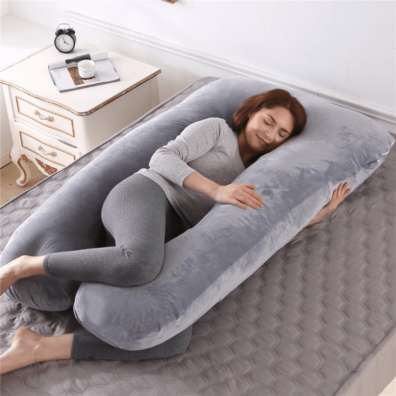 Ergonomically Designed U-Shaped Pillow for Side Sleepers - Provides Spinal Support, Aligns The Abdomen And Hips, Features a Removable Cushion Pad, And Is Filled with Soft Polyester for Easy Washing. Neck Support - Corner Support for The Bed Made Fro