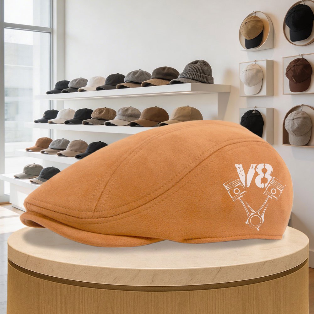 TEMU Classic Vintage Men's Newsboy Cap With Pattern, Solid Color Beret. Suitable For Formal And Casual Outfits. Fashionable Headwear. Trendy Men's