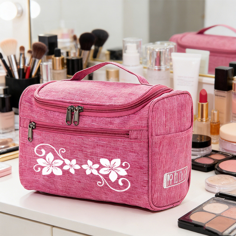 flower design travel toiletry bag Makeup Bag,Quilted Cosmetic Bag,Large Floral Make Up for Women,Cotton Makeup Bag Set,Flower Bag : Beauty & Personal Care Stay organized in style with the Dahlia Hanging Toiletry Bag Toiletry Bag For Women