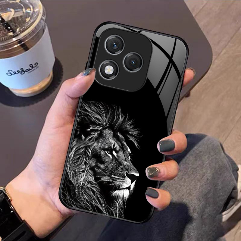 TEMU Custodia per Honor 400 Lite, cover in vetro temperato, antiurto, stampe realistiche e vivaci, regalo per compleanno, Halloween