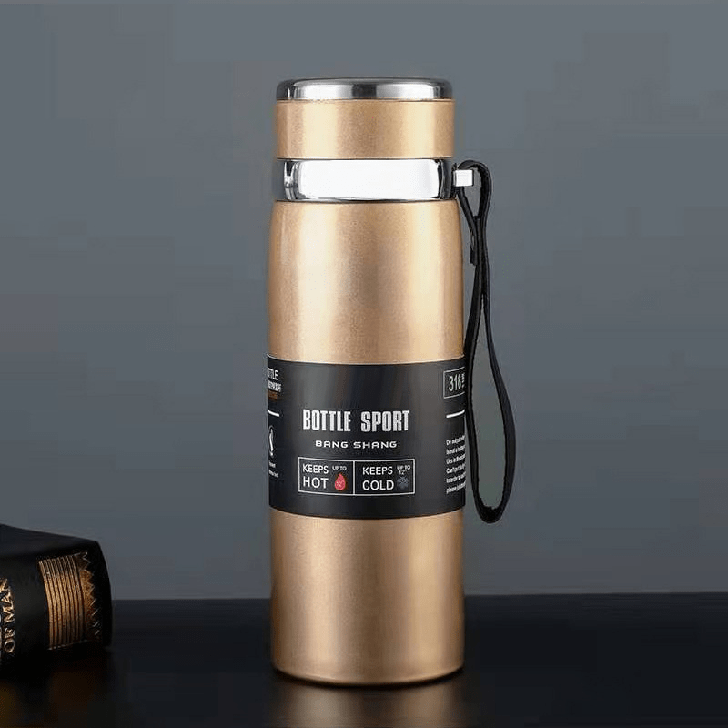 1pc 27.05oz Stainless Steel Insulated Travel Mugs-Double Vacuum, Thick Insulation, Good for Tea And Coffee, Large Capacity Outdoor Sports Water Bottle, Perfect Holiday Gift, Ideal for Cycling And Hiking