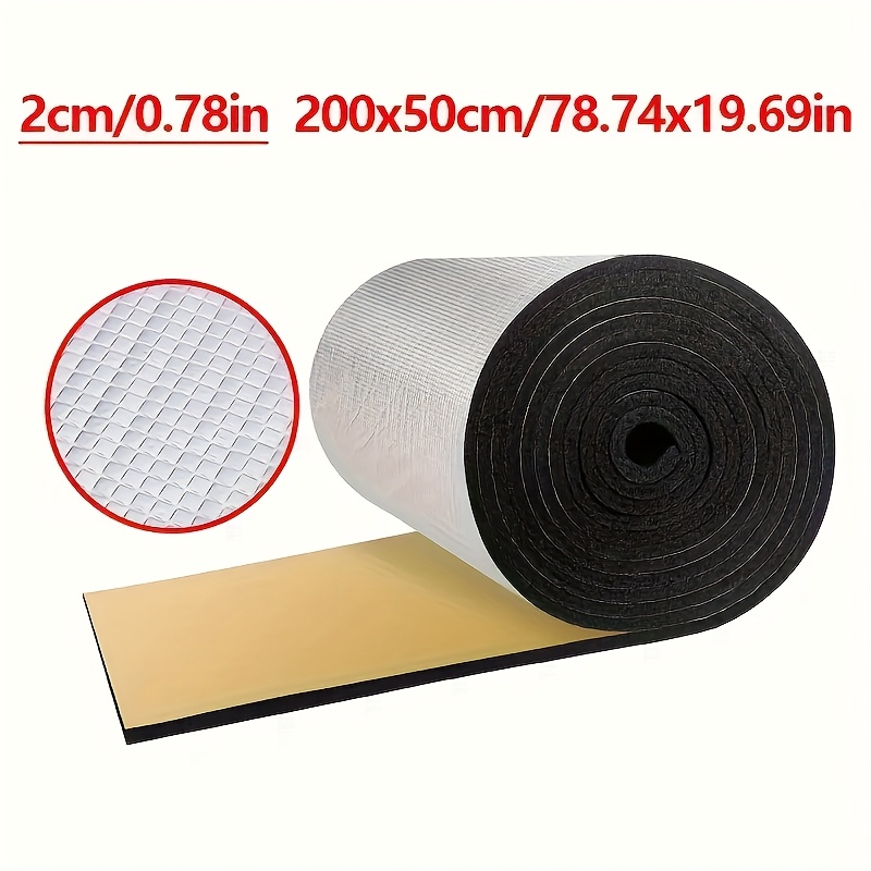 TEMU 1 Roll Heavy-duty Thermal Insulation Tape- Self-adhesive Noise Reduction, Thermal Barrier& Sheet With Aluminum Foil- Roof, Walls, Automotive,
