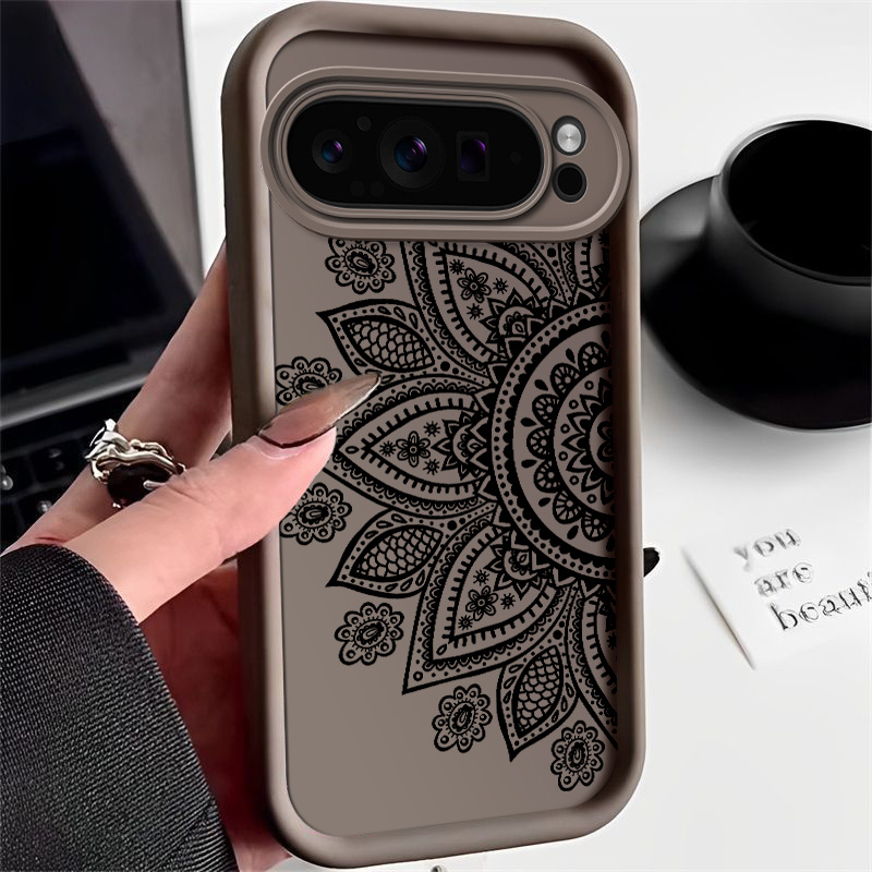 TEMU Phone Case - Vintage Lace Pattern Phone Case Suitable For Google Pixel 10 10proxl 9 9a 9pro 9proxl 8 8pro 8a 7 7pro 7a Minimalist Full Coverage