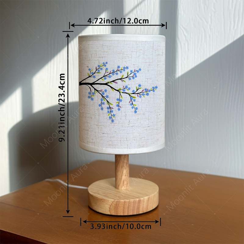 Fabric Desk Lamp, USB Powered Nightstand Light for Bedrooms