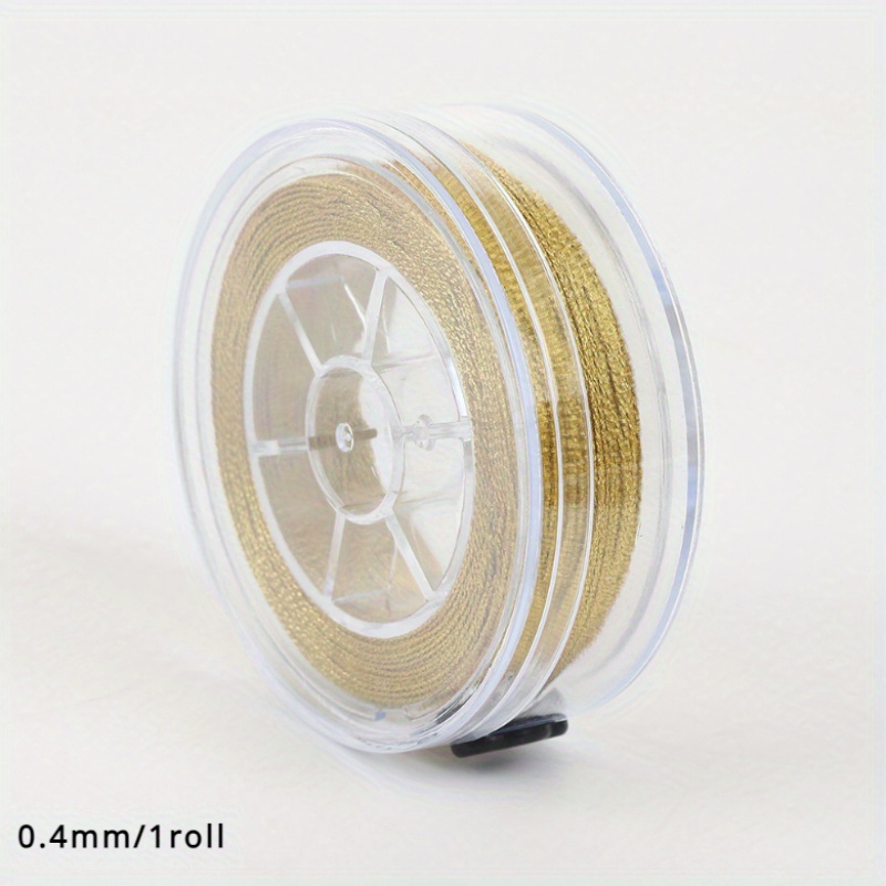 E-shop 0,2/0,4 mm Ultrafeiner Polyester Goldener und Silberner Faden Armband Halskette Perlenfaden Schmuck Zubehör Multi-Style Spiel Schmuckfaden