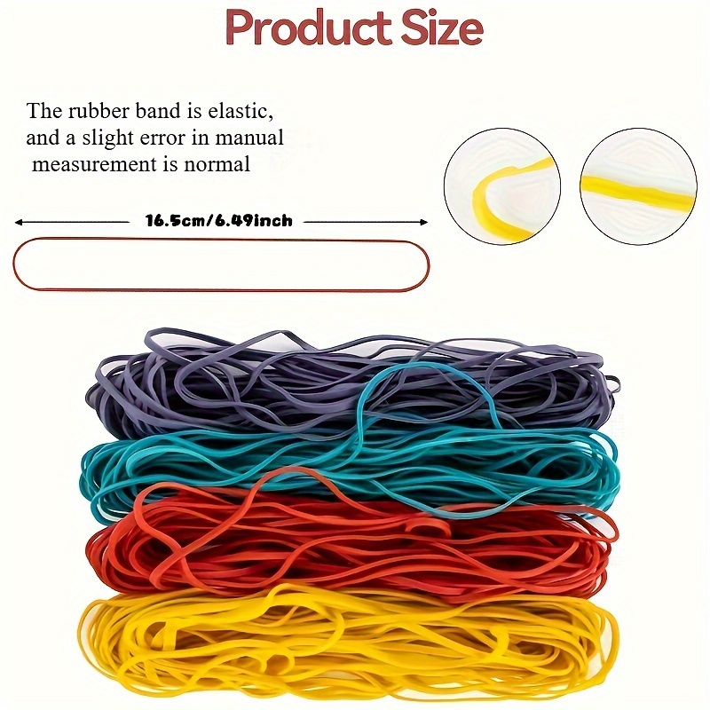 TEMU 24pcs Extra Large Heavy Duty Elastic Bands- , Strong Synthetic Rubber For Storage, Garbage Bag Tying, And Packaging