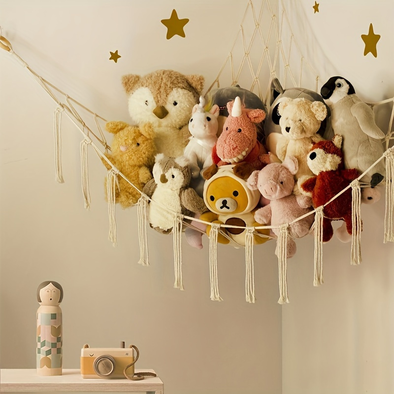 cozy kids toy storage net hanging organizer plush animals Temu