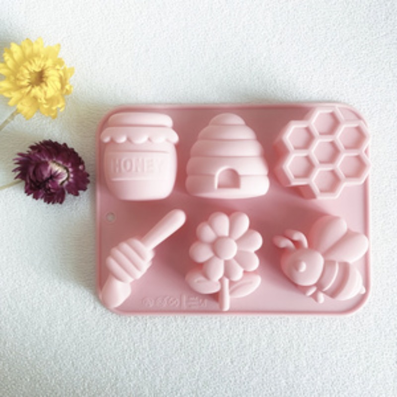 TEMU Moule à thème 1 pièce avec 6 cavités de et de - Compatible avec la cire pour la fabrication de savon artisanal, le bricolage, moules à miel