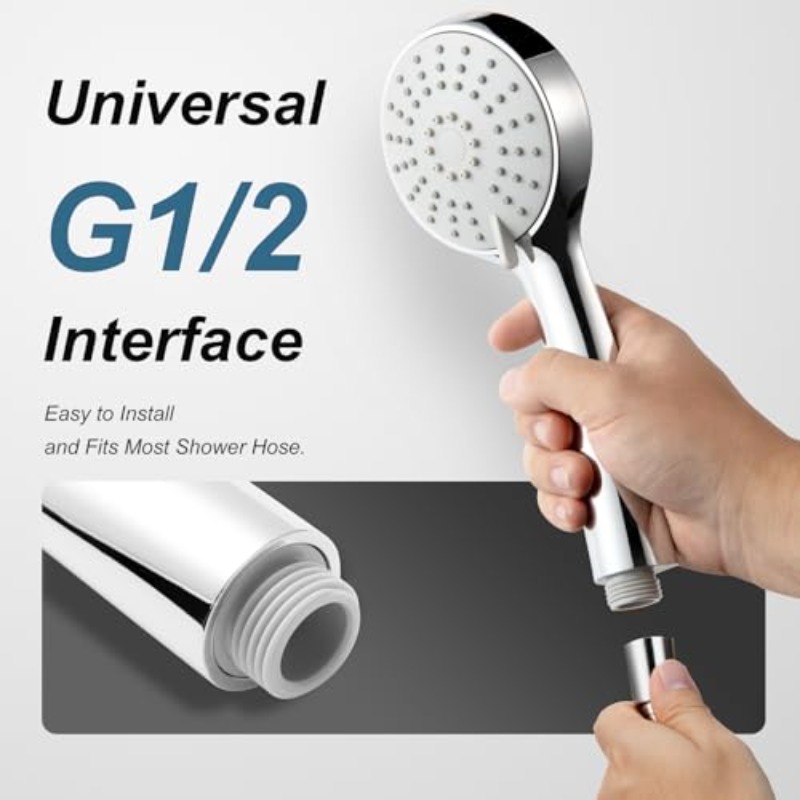 OFFO High Pressure Handheld Shower Head with 3 Spray Modes