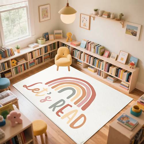 read decorative floor mat bohemian style for reading corners in classrooms lets read design suitable for school and home library corners