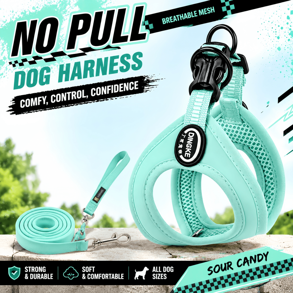 2pcs Adjustable Pet Chest Strap & Leash Set for Outdoor Activities