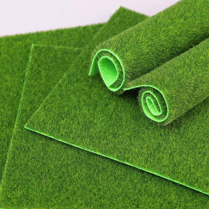 TEMU 5pcs Artificial Lawns Simulation Moss Mat Fake Micro Landscape Decorations Outdoor Garden Decor Lawns Carpets