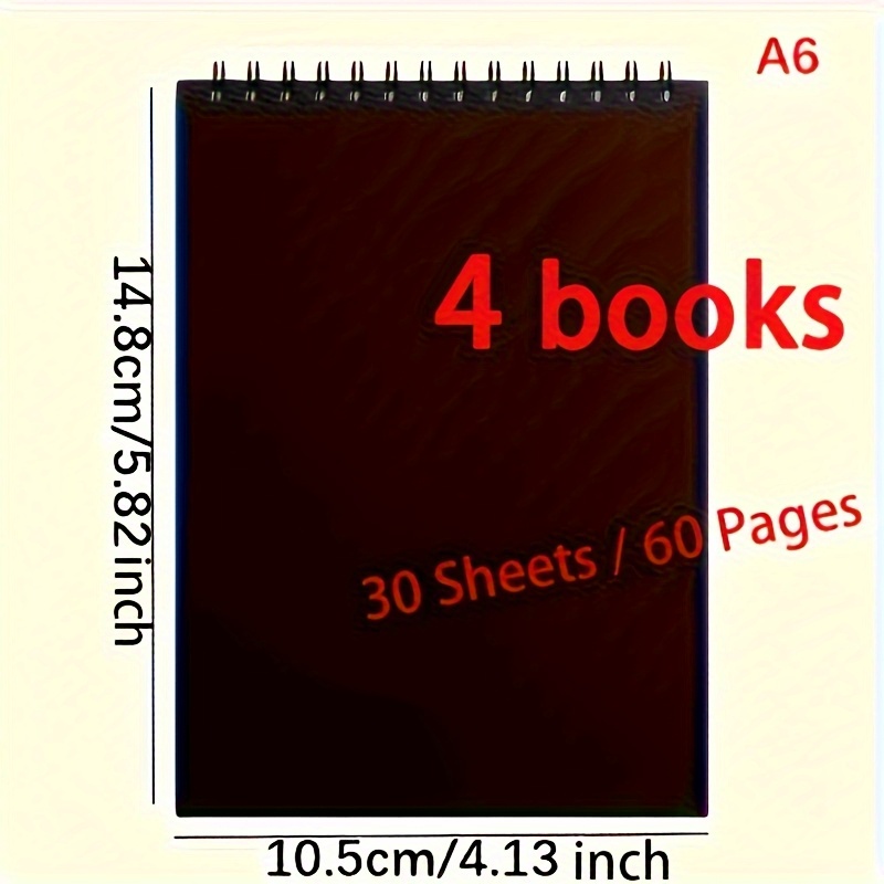 TEMU 4- Art Sketchbook Set - Acid-free 120gsm Watercolor Paper, Top Spiral Binding - /book For Drawing, Painting & Calligraphy - Ideal For Students,
