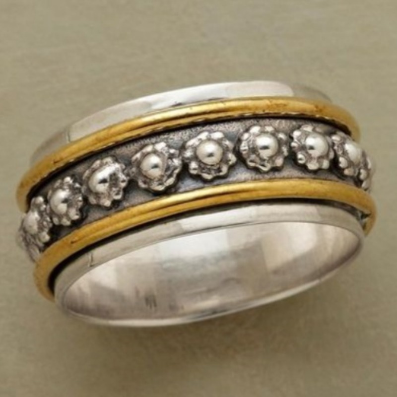 Bohemian-style Vintage Print Pattern Ring