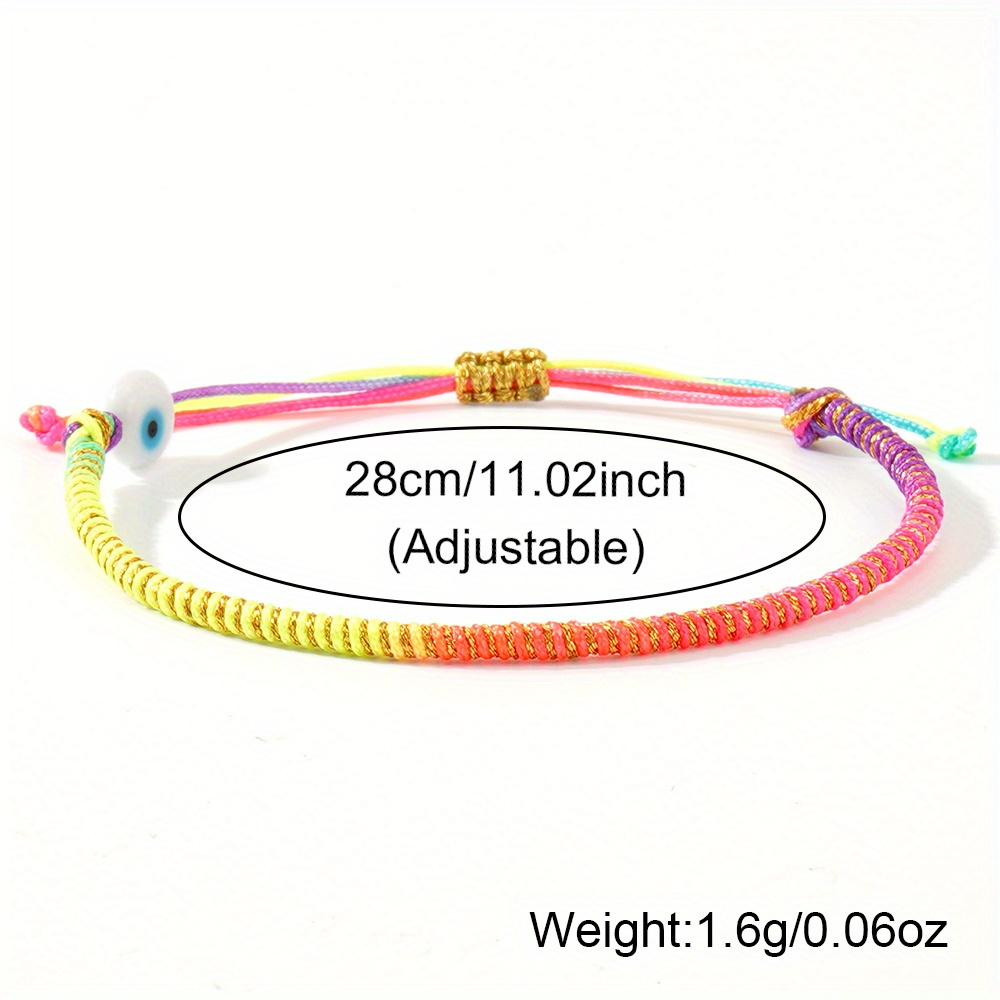 Boho Tribal Beaded Bracelet with Evil Eye Charm