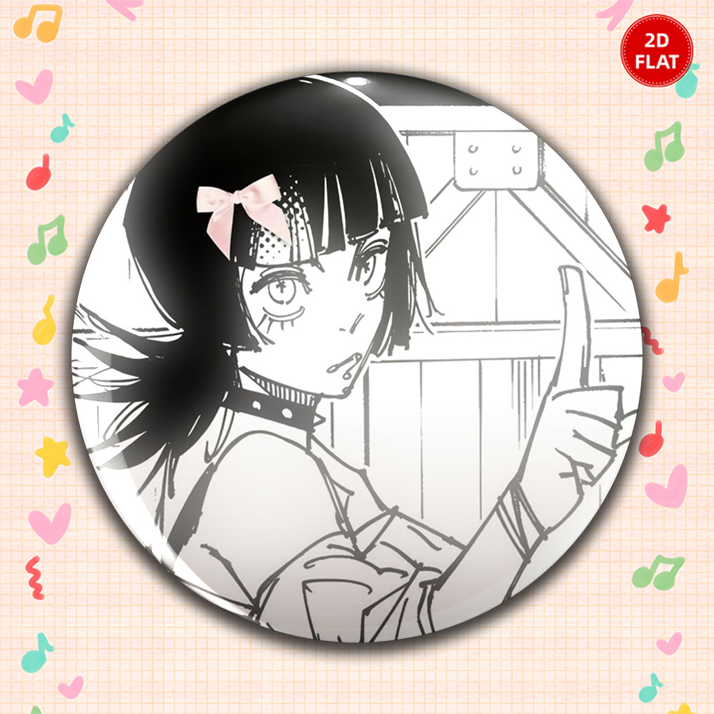 TEMU 2d Flat - Classic Popular Men's Casual Round Brooch, Anime Cartoon Pin, Stylish And Gorgeous Additions, Unisex Badge, Suitable As A Gift Between