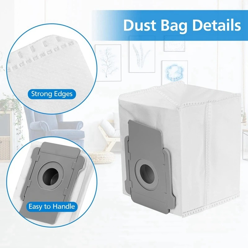 10pcs compatible hepa filter bags high   dust trapping washable and reusable cloth material with irobot i7 i7 i3 i3 i4 i4 i6 i6 j7 j7 i8 s9 s9 robot vacuum cleaner for home cleaning details 1