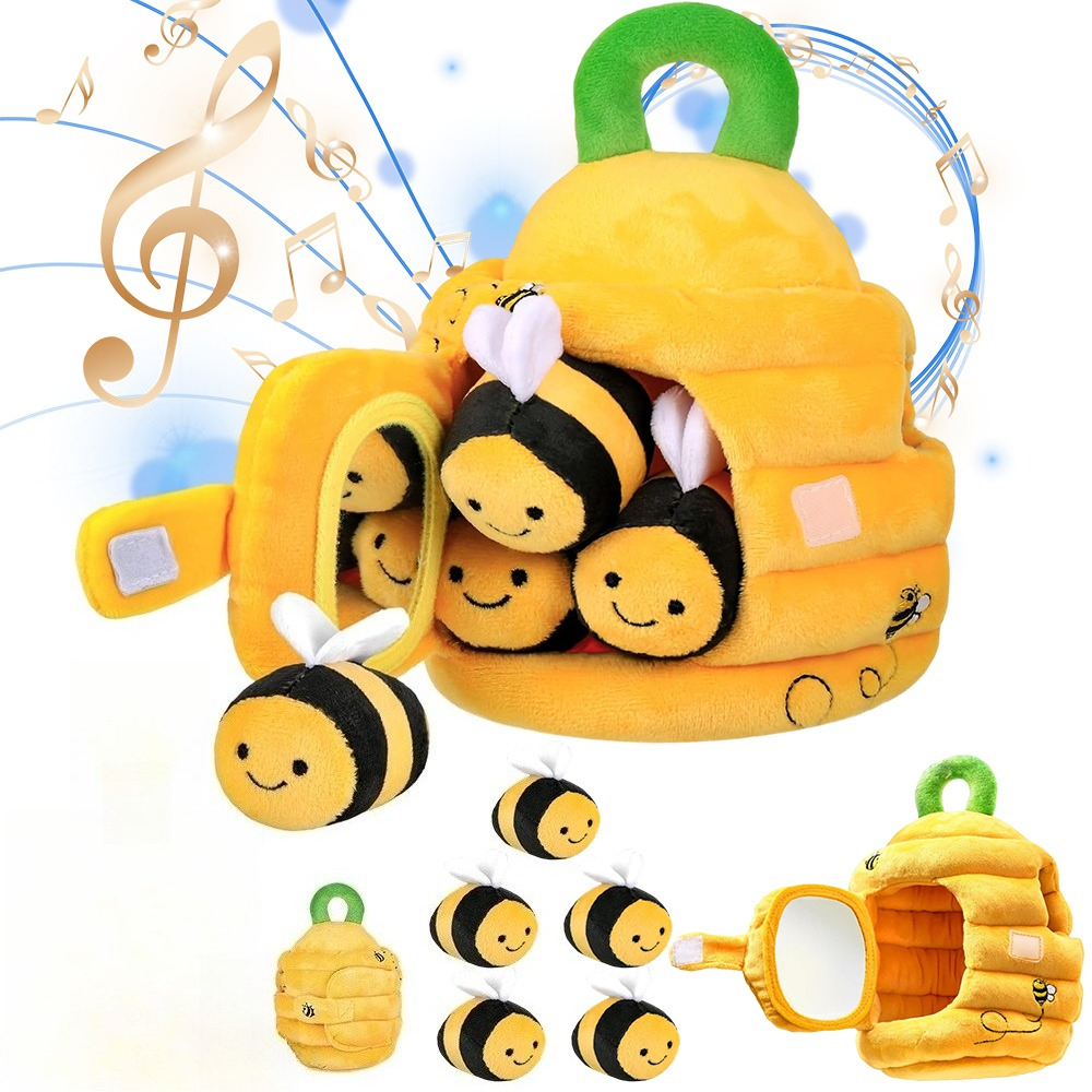 Doll Figurines, Bee Hive Figurine Set, Festival Party Decorations, Suitable For Travel Car Seats, Baby's First Birthday Gift.