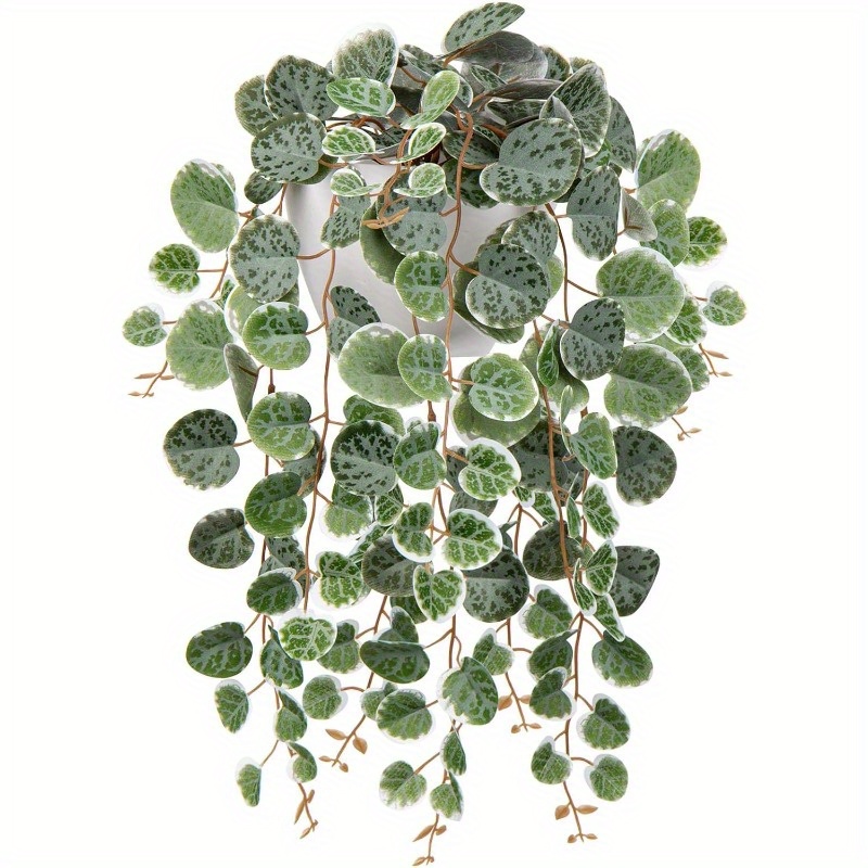 Image of 1pc Realistic Fake String Of Heart Plants - No Pot Required, Plastic Faux Plants Suitable For Home, Office, Balcony Decor - Low-maintenance / Hanging Decorations