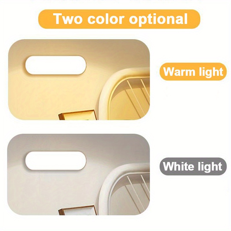 TEMU Led Night Light Rechargeable Night Lamp Magnetic Motion Light For Bedroom Bathroom Hallway Lighting
