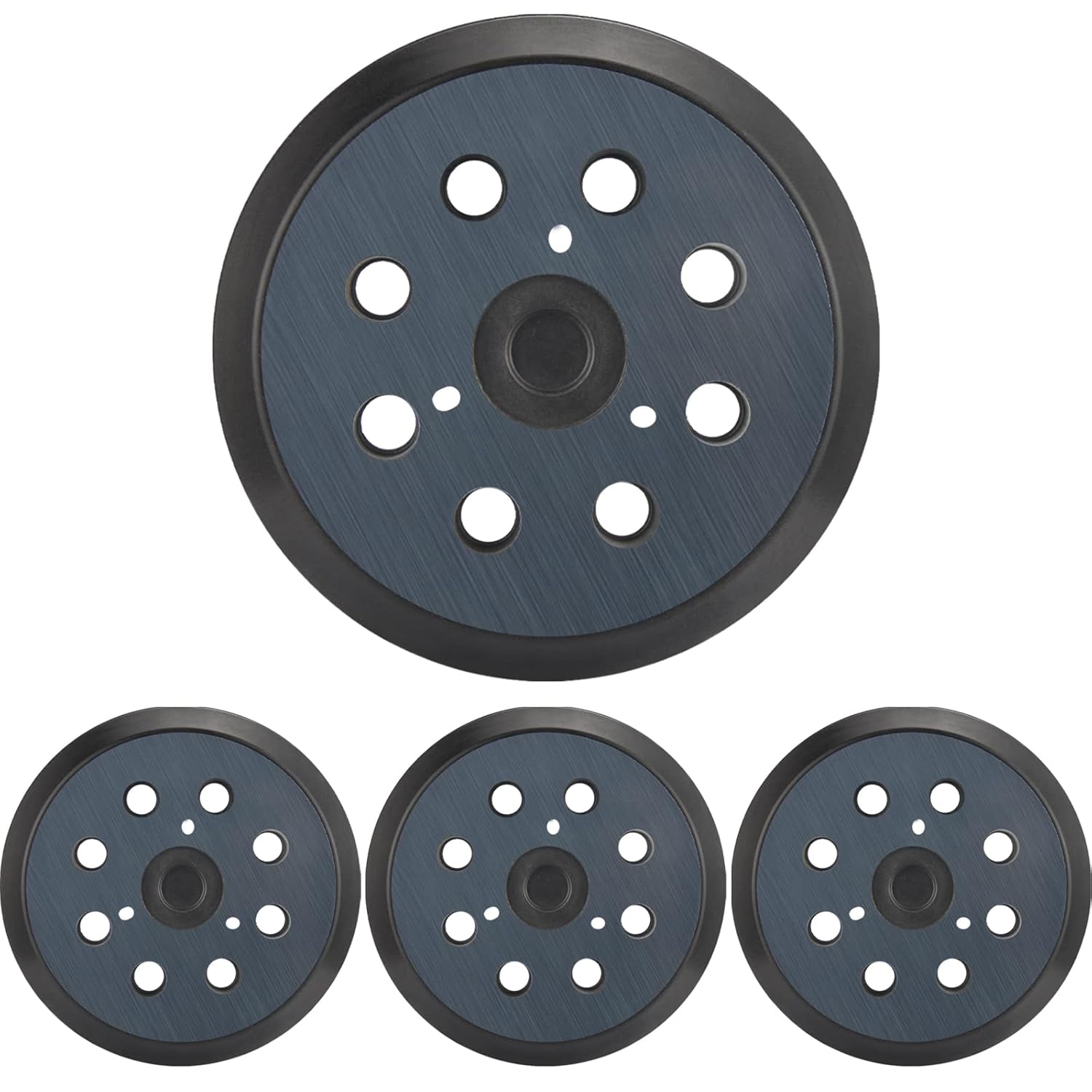 TEMU 3pcs/ 4pcs Set 5" 8 Hole Hook And Loop Orbital Sander Polishing Pads For Makita Bo5041 Db0180 M9202b M9204b, Sander Pads Replacement For Dwe6421