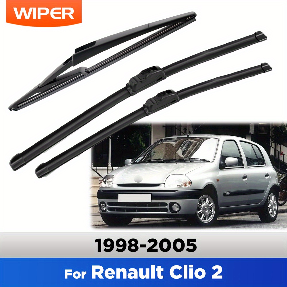 TEMU Wiper Front & Rear Wiper Blades Set For Renault 2 Mk2 1998 - 2005 Windshield Windscreen Window Brushes 21"21"12"