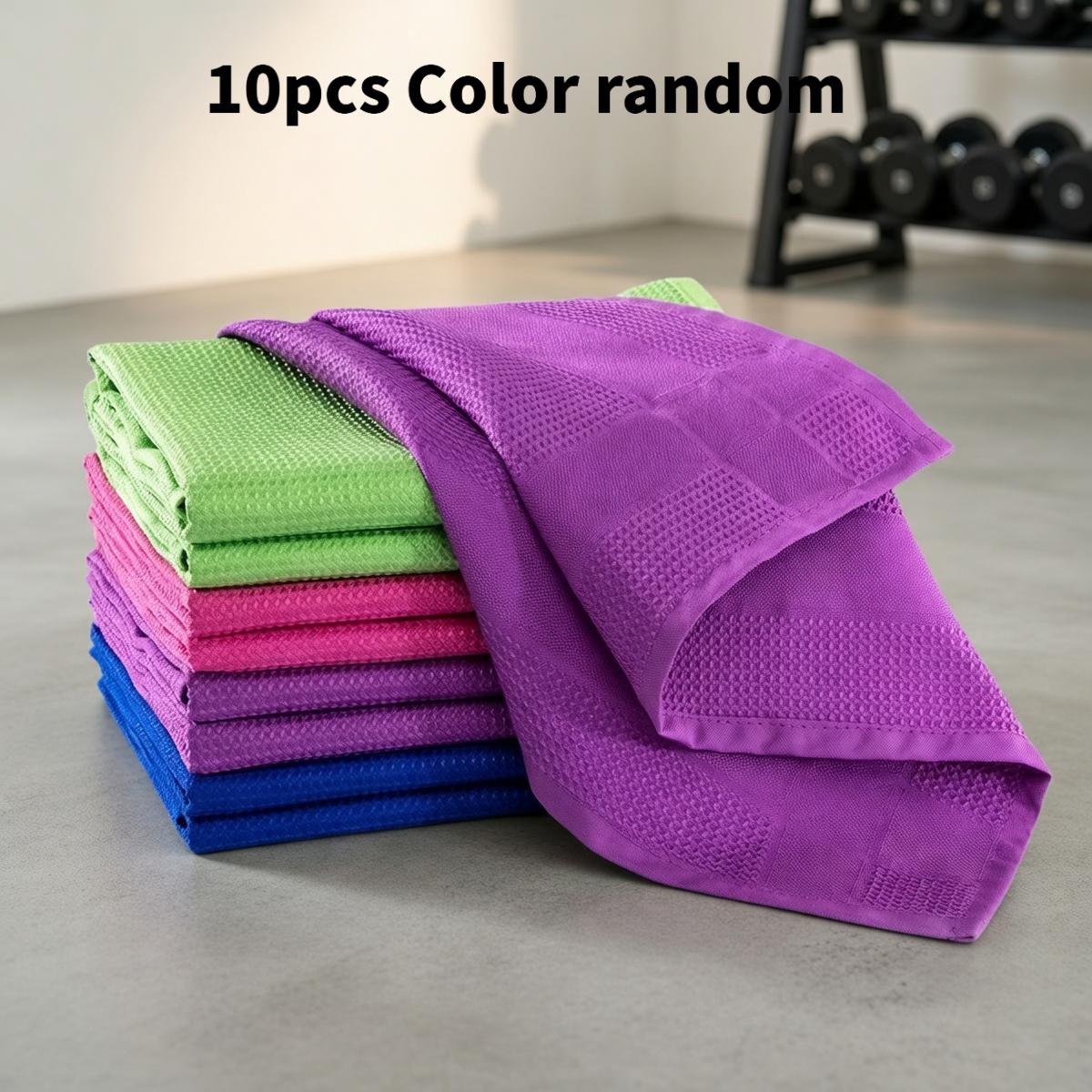 TEMU 10pcs Lint Streakless Cleaning Cloth Color Random Glass Mirror Bathroom Kitchen Absorbent Reusable Household Essential Towel