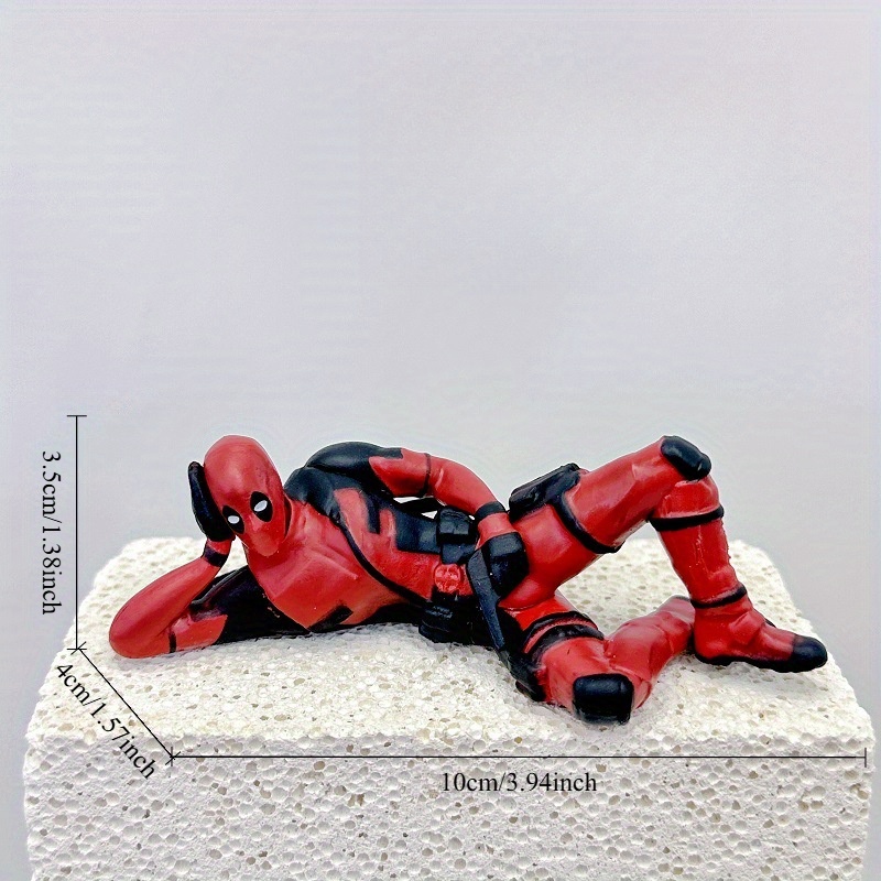 1pc/3pcs Set of Marvel Avengers Deadpool Models, Deadpool Sitting Posture And Lying Postureuxeys, Car Decoration