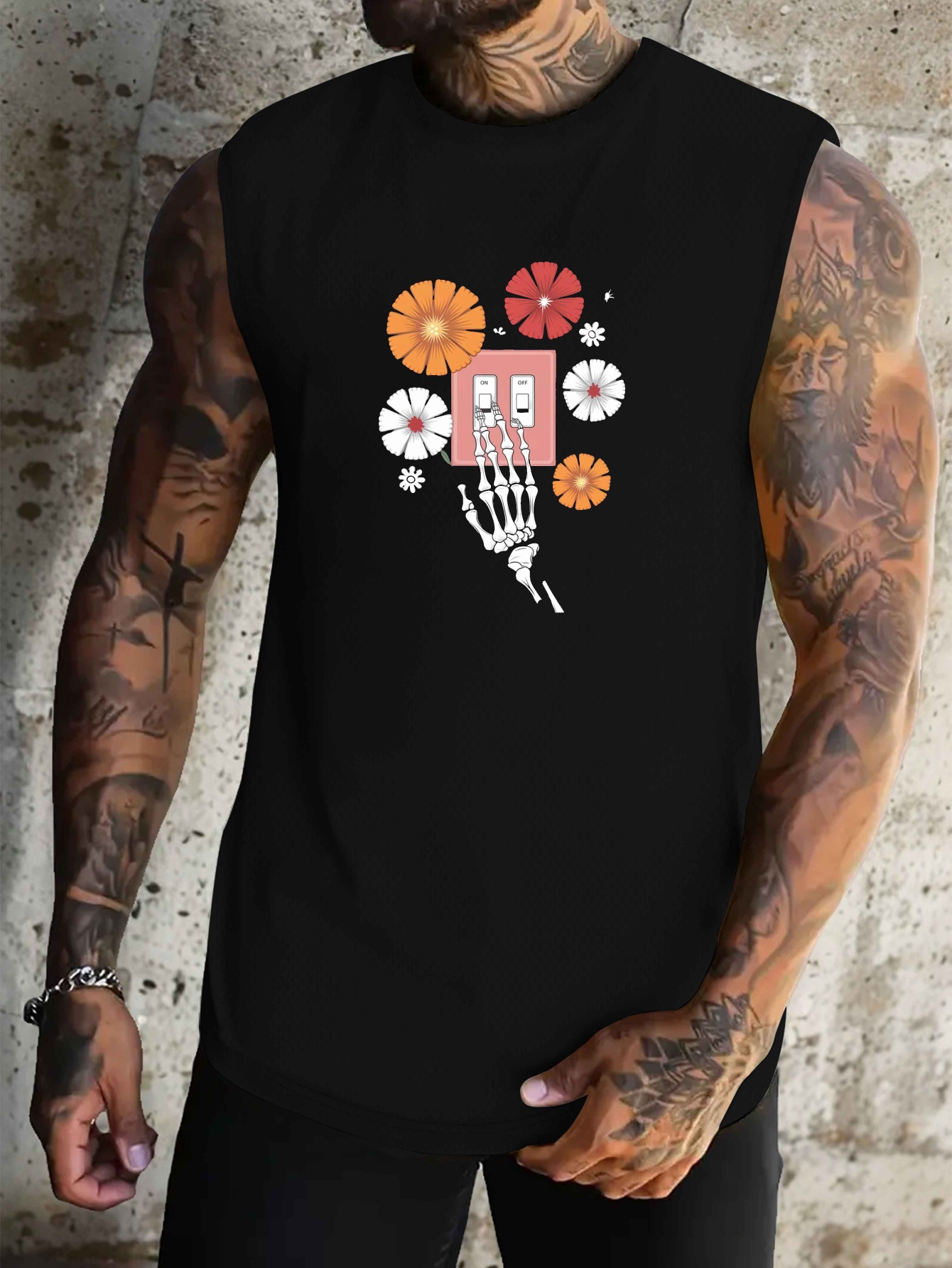 camiseta sin poliéster hombre estampado geométrico Temu Colombia