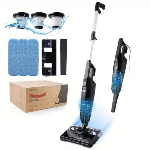 2 in 1 vacuum and mop combo 600w 25kpa corded stick vacuum cleaner for hardwood floors tile carpets pet hair lightweight 4 32lbs ergonomic handle 236 long cord 3 fiber cloths vacuum cleaners for home multisurface cleaning versatile cleaning device cleaning system