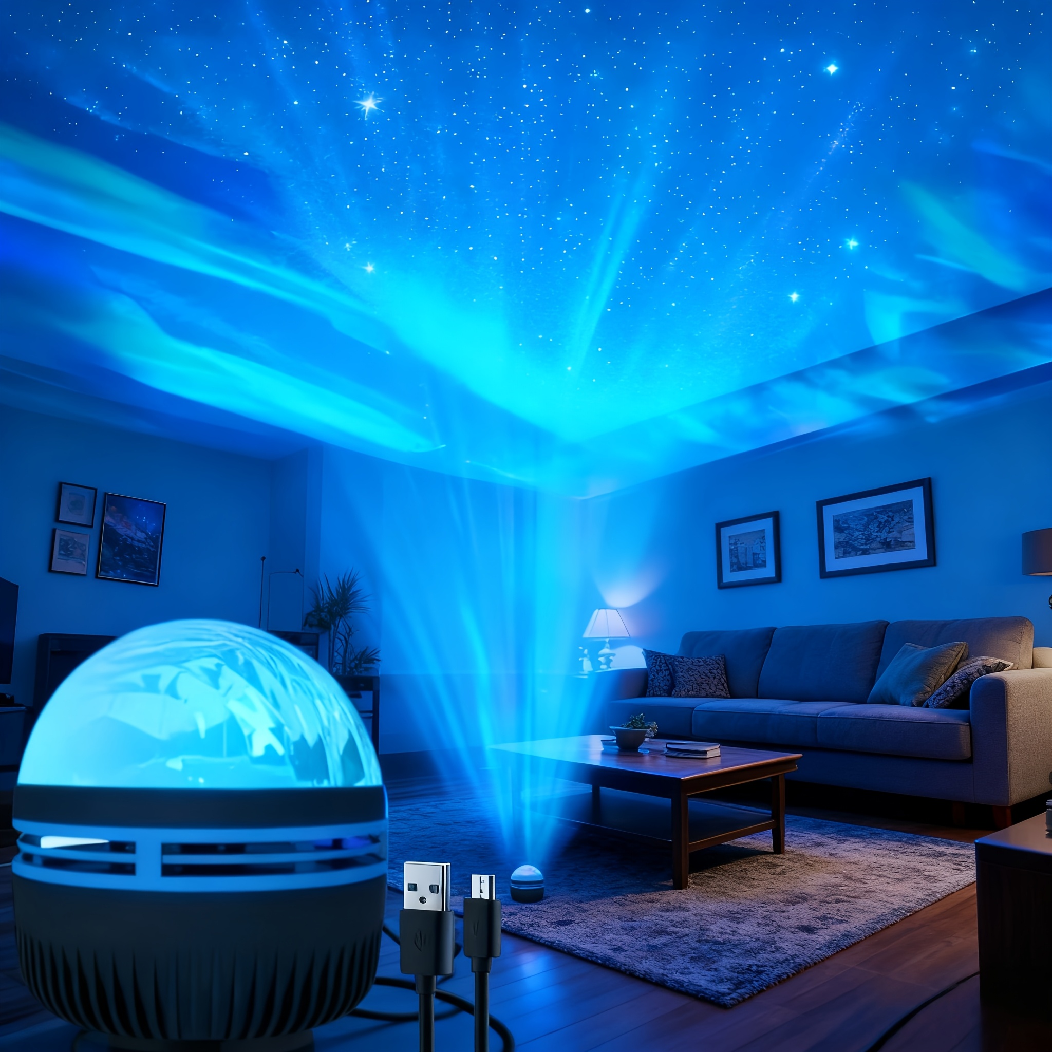 LED Aurora projector final showcase with multiple aurora effects