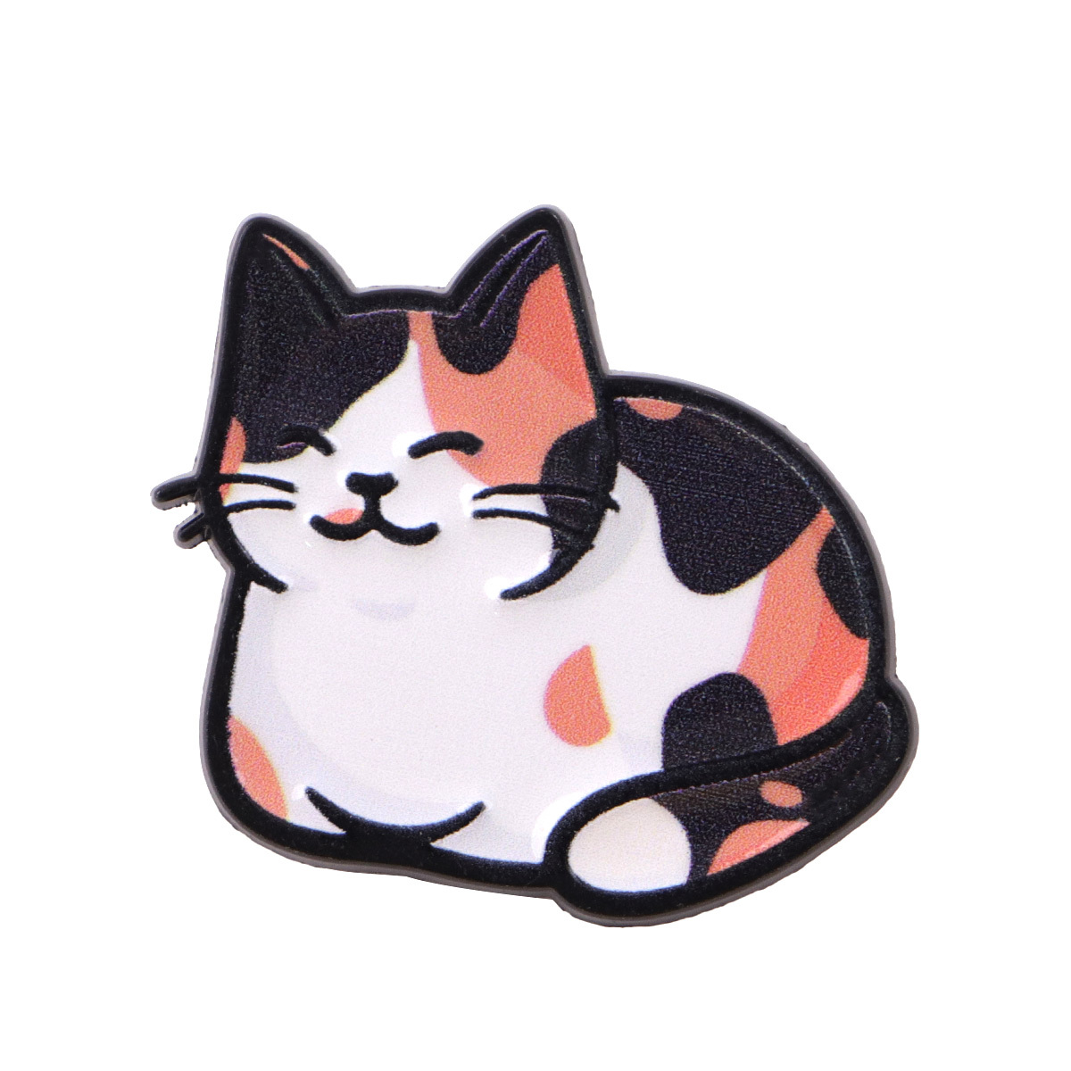 TEMU 1pc Cute Cat Lapel Pin | Cartoon Enamel Pin Brooch For Clothes, Briefcase, Backpack - Dmlsky Brand, Alloy And Silicone Material