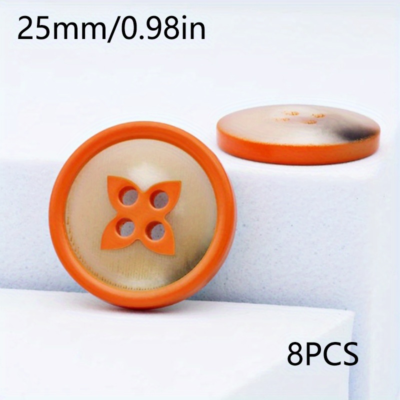 TEMU 8pcs Resin Buttons Suitable For Woolen Coats, Windbreakers, Double-sided Cashmere Shirts, Suit Jackets, Knitted Cardigans, Vintage Versatile