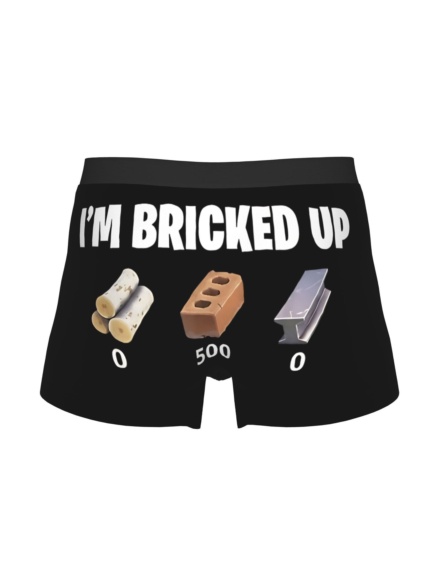1pc Funny "I'm Bricked Up" Boxer Briefs Underwear - Breathable Short Boxer Shorts with Brick-Themed Print, Non- Suitable for Casual Wear & Everyday Use, Machine Washable Comfortable Panties